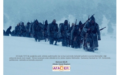 SARIKAMIŞ ŞEHİTLERİMİZİ SAYGIYLA ANIYORUZ