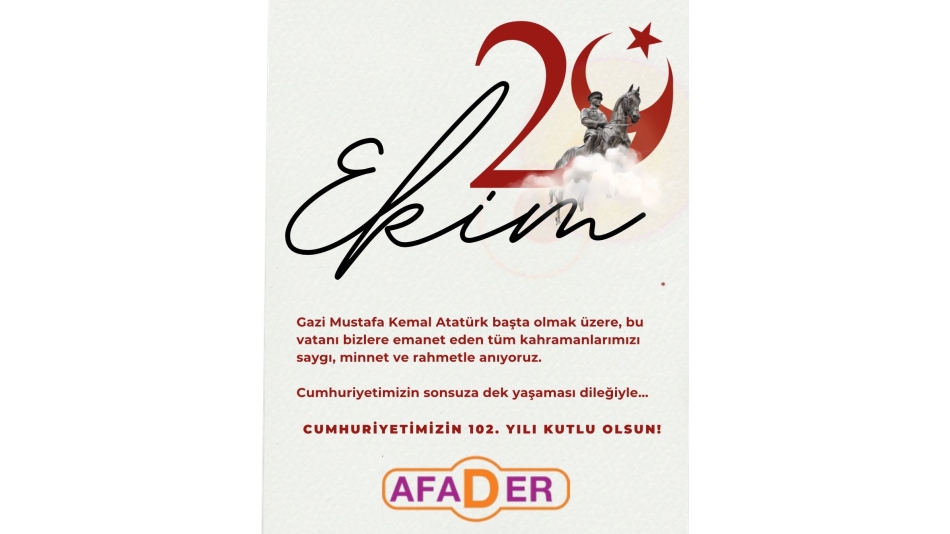 CUMHURİYETİMİZİN 102. YILI KUTLU OLSUN