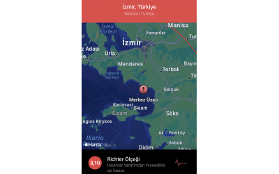 İzmir’de Deprem 3.0 