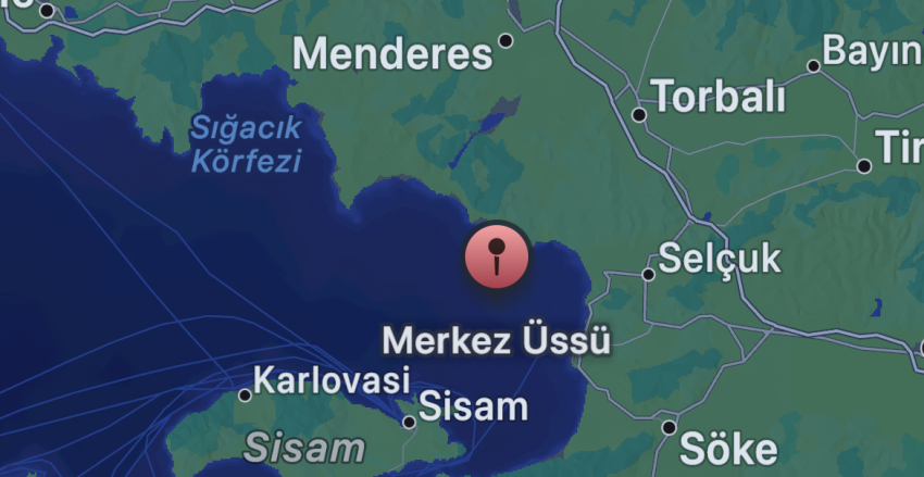 İzmir’de Deprem meydana geldi.