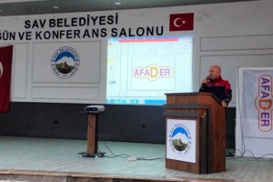 SAV BELEDİYE BAŞKANLIĞI İLE AFETLERE HAZIRLIK KONFERANSI YAPILDI