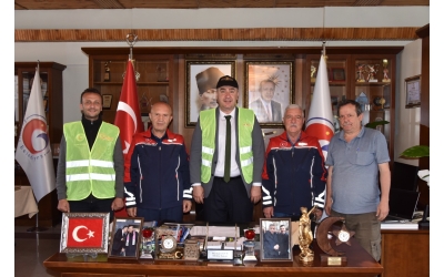 AFAD Gönüllüleri Dağcılık Eğitim Turizm Spor Yardımlaşma Derneği Belediye Başkanımızı ziyaret etti