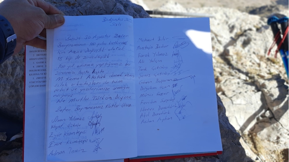 AFADER-ARENA DAĞCILIK 100. YIL ZAFER BAYRAMI KUTLAMASI